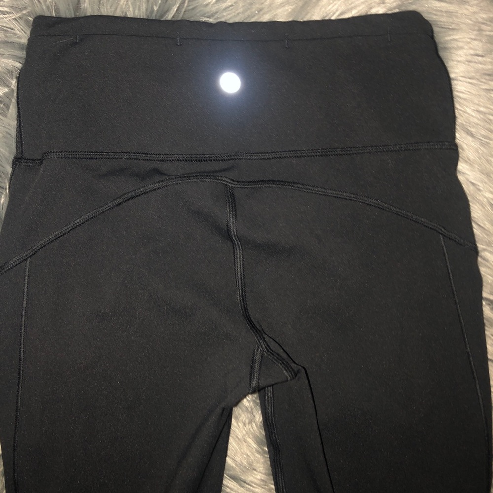 Mesh Detail Black Lululemon Crops